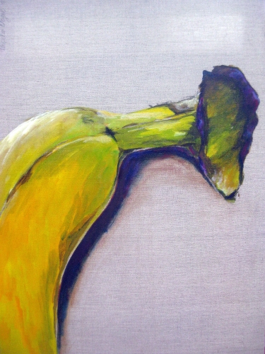 Banane, Kasein-Tempera auf Leinwand (50x70cm)_1